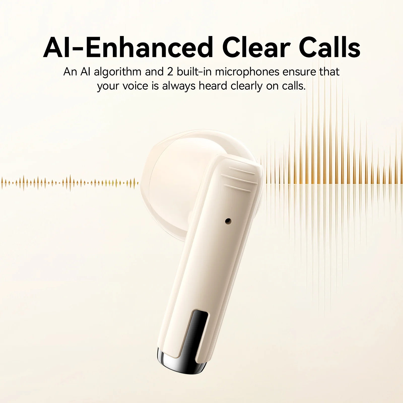 Joyroom JR-PB3 TWS Bluetooth Earphones - Beige Joyroom JR-PB3 TWS Bluetooth Earphones - Beige